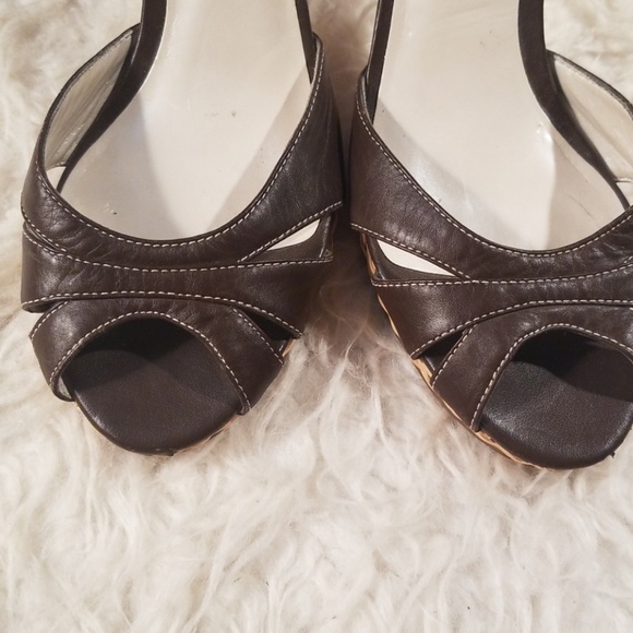 Ann Taylor Sz 7 Basket Weave 3.5 Heels - Picture 6 of 8